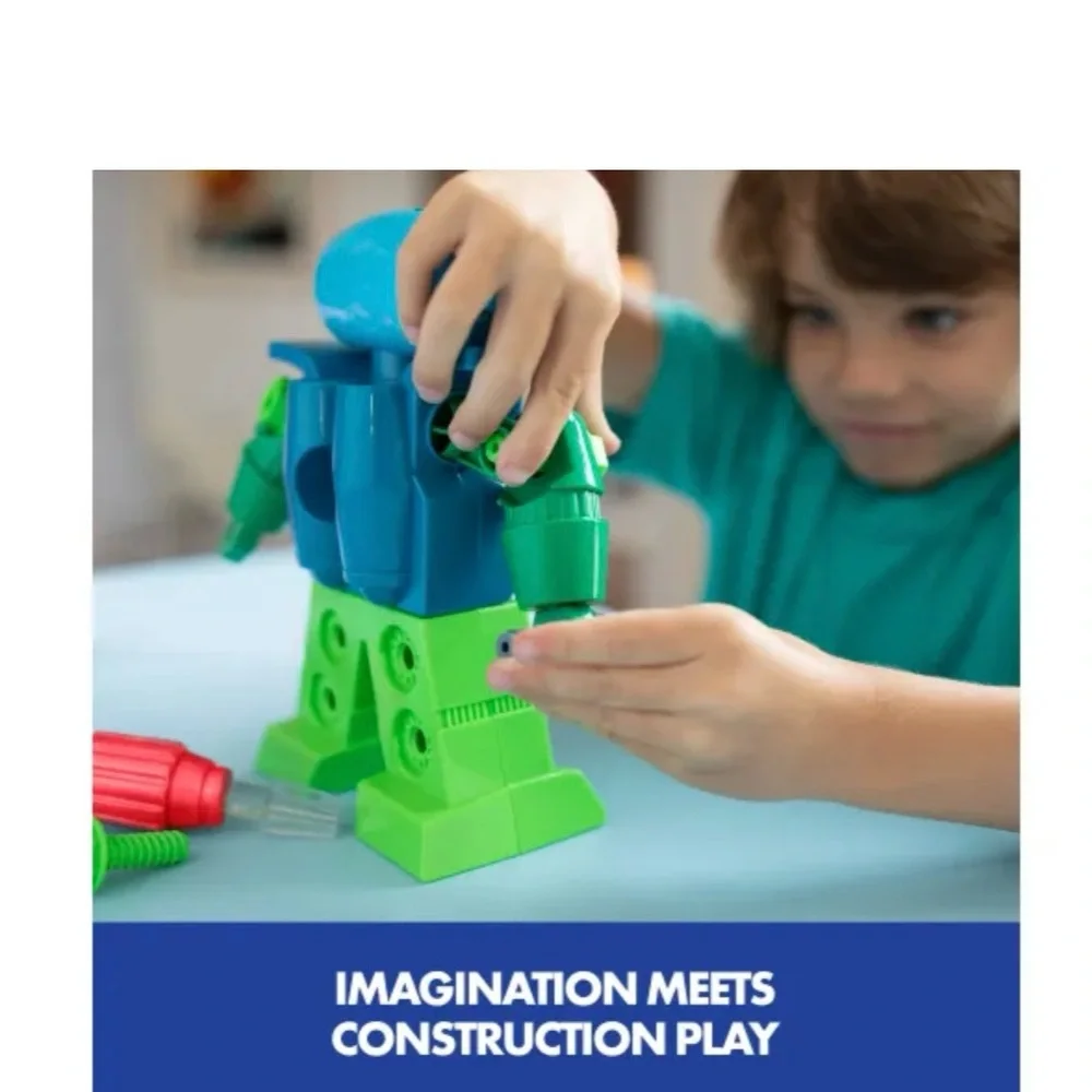 Build & Play Robot Toy - Blue and Green